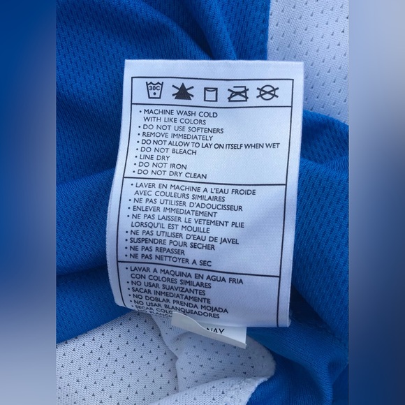 Nike Fit Dry Blue & White Mesh Short-sleeve Tee - S - Picture 6 of 6